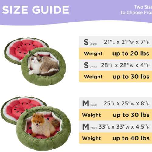 Cat Beds for Indoor Cats - Washable Cute Cat Beds with Versatile Dual-Use Design, Reversible Donut Pet Bed for Puppy and Kitten, 21x21x7 Inches