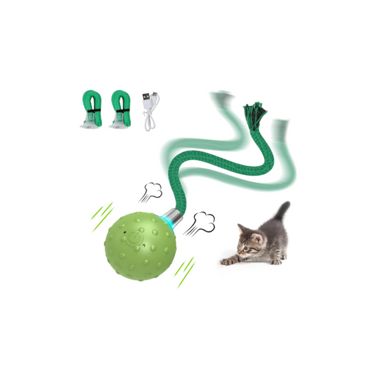 Interactive Cat Toys for Bored Indoor Adult Cats, Automatic Fast Move On Carpet, Bird Chirping & Motion Activated Cat Ball