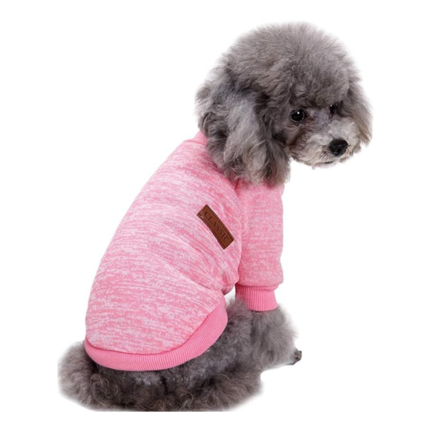 Dog Clothes Dogs Sweater Soft Puppies Clothing Winter Puppy Sweaters Warm Outfit for Dogs Small XXS XS Cat Apparel (Pink, S)