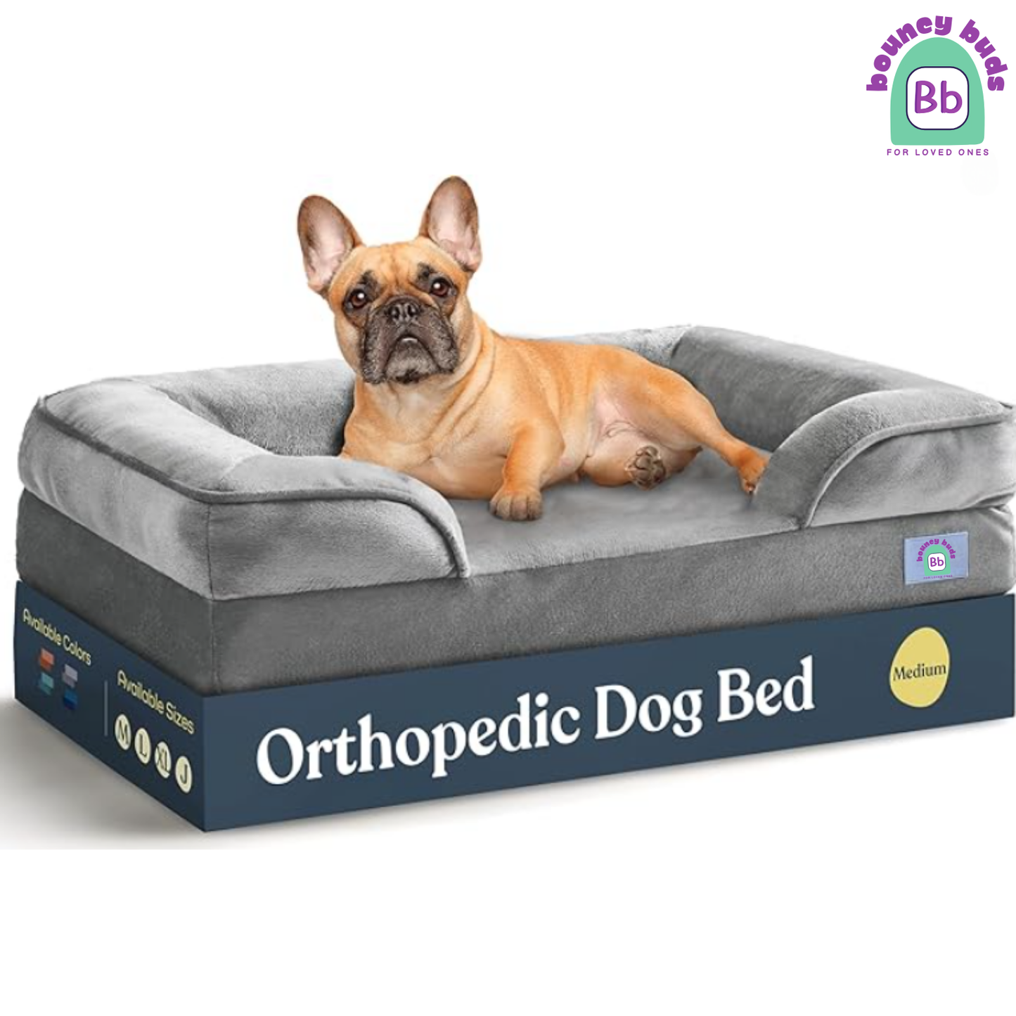 Orthopedic Sofa Dog Bed - Ultra Comfortable Dog Beds for Medium Dogs - Breathable & Waterproof Pet Bed- Egg Foam Sofa Bed with Extra Head and Neck Support - Removable Washable Cover & Nonslip Bottom.