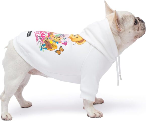 Zavren Dog Hoodie Dog Clothes Extra Warm Fleece Lining Stretchy Fit for Small Medium Dogs (White, X-Large) - Image 3